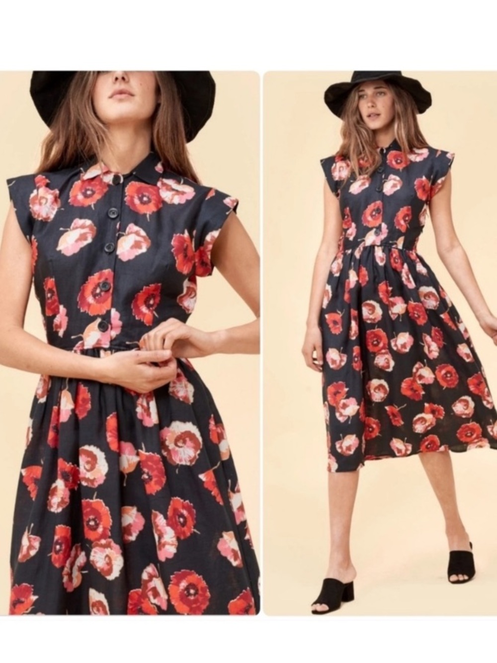 Christy Dawn Piper Dress in Vermillion Poppy - Size Small